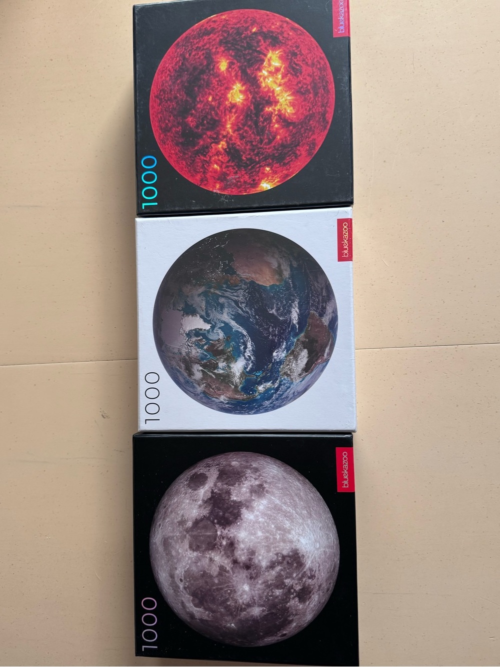 Moon 🌕 Earth 🌎 and Sun 🌞 1000 Piece Puzzles